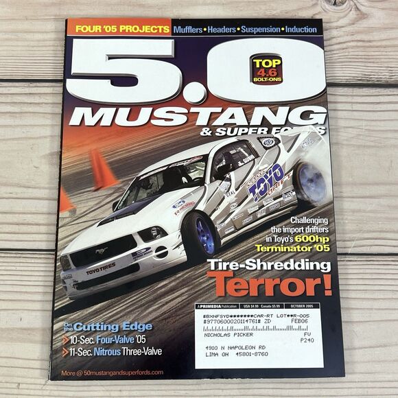 VTG 5.0 Mustang & Super Fords Magazine 2005 Lot of 7 Ford Muscle Car Fox Racing - Picture 10 of 16